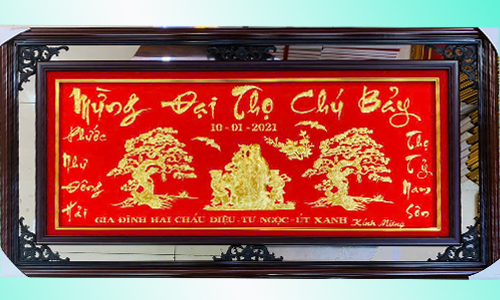 Khánh vàng chúc thọ 70| khanhvangngocmy.com