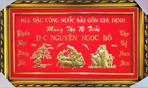 Khánh vàng chữ theo yêu cầu khách 55| khanhvangngocmy.com